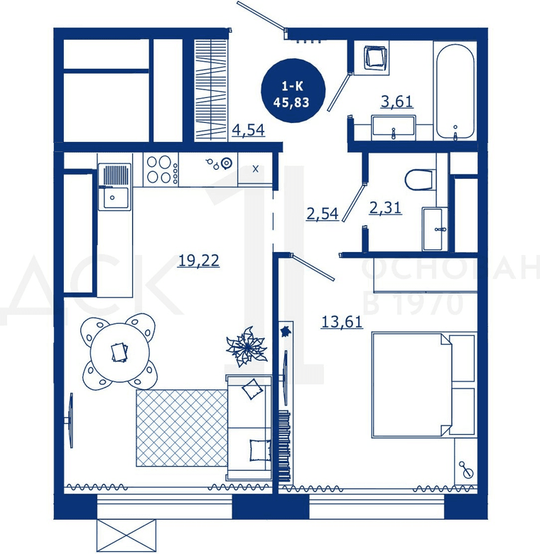 г.Сургут ЖК «За ручьём» 1-комнатная квартира